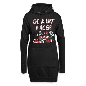 GoKart Racer Kartbahn Course - Sweat-shirt à capuche long Femme - noir - Devant