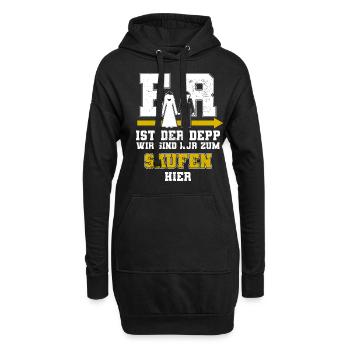 Er Ist Der Depp Jga Junggesellenabschied Männer - Hoodie-Kleid - Schwarz - Vorne