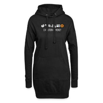 Evolution Development Of Money Cryptocurrency - Hoodie-Kleid - Schwarz - Vorne