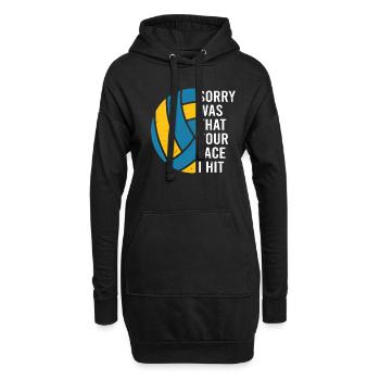 Your face I hit Volleyball Coach Hobby Ball - Hoodie-Kleid - Schwarz - Vorne