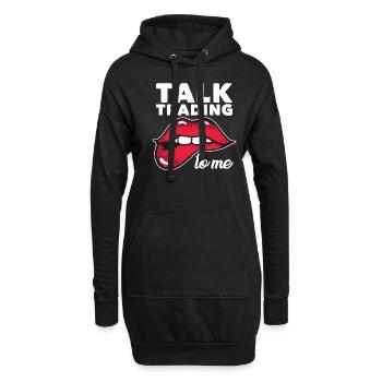 Stock Day Trading Bourse Forex Actions Trader - Sweat-shirt à capuche long Femme - noir - Devant