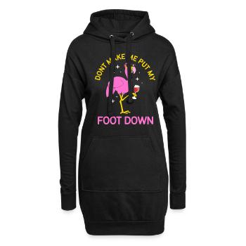 Ne me faites pas mettre le pied au vin flamant rose - Sweat-shirt à capuche long Femme - noir - Devant
