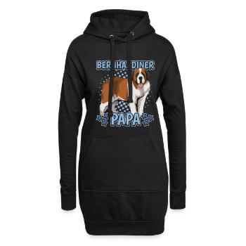 Bernhardiner Papa - Hoodie-Kleid - Schwarz - Vorne