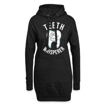 Zahnarzt Assistentin Zahnarzthelferin Zahnmedizin - Hoodie-Kleid - Schwarz - Vorne