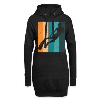 Plongeur free-lance Rétro Apnoetaucher Apnée - Sweat-shirt à capuche long Femme - noir - Devant