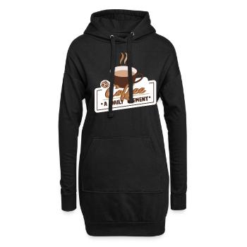 Kaffee Kaffeetrinker Kaffeeliebhaber - Hoodie-Kleid - Schwarz - Vorne