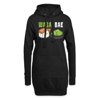 Sushi - Hoodie-Kleid - Schwarz - Vorne