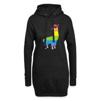 LGBT - Hoodie-Kleid - Schwarz - Vorne