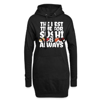 Sushi - Hoodie-Kleid - Schwarz - Vorne