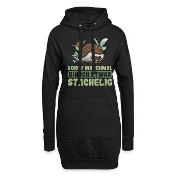Igel - Hoodie-Kleid - Schwarz - Vorne