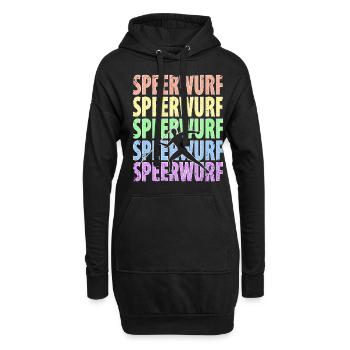 Speerwurf Speerwerfen Speerwerfer - Hoodie-Kleid - Schwarz - Vorne