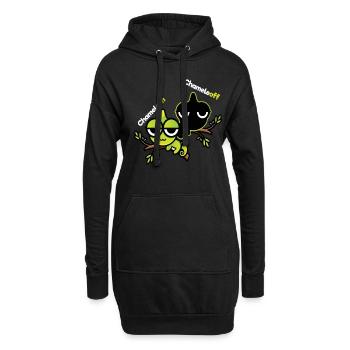 Caméléon Chameleoff Reptil lézard - Sweat-shirt à capuche long Femme - noir - Devant