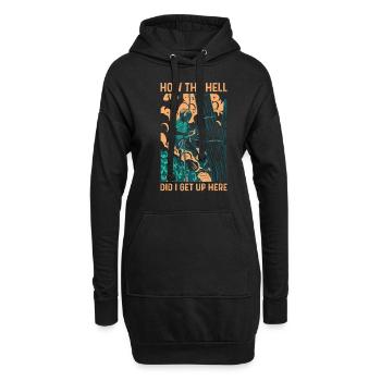 Baumklettern Baumpfleger Arborist Baumkletterer - Hoodie-Kleid - Schwarz - Vorne