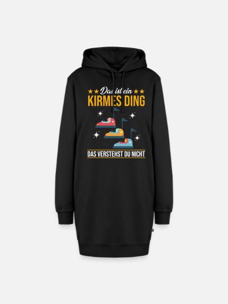 Jahrmarkt Kirmes Riesenrad Autoscooter - Hoodie-Kleid - Schwarz