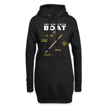 The Real Parts Of The Boat Rameur - Sweat-shirt à capuche long Femme - noir - Devant