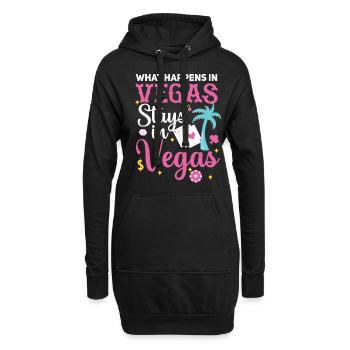 Ce qui se passe à Las Vegas Reste à Las Vegas - Sweat-shirt à capuche long Femme - noir - Devant