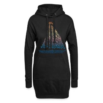 Voilier goélands voile rétro marins cadeau - Sweat-shirt à capuche long Femme - noir - Devant