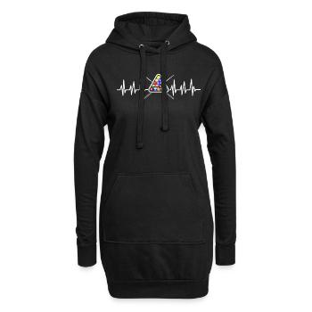 Billard - Hoodie-Kleid - Schwarz - Vorne