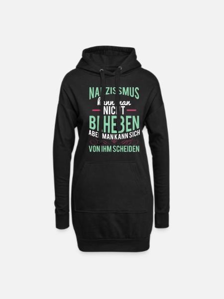 Geschieden Narzissmus Scheidung Exfrau - Hoodie-Kleid - Schwarz