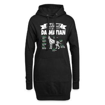 Anatomie d’un Dalmatien - Sweat-shirt à capuche long Femme - noir - Devant