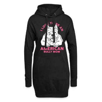 American Bully maman propriétaire de chien chien cadeau - Sweat-shirt à capuche long Femme - noir - Devant