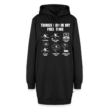 Discgolf Things I Do In My Free Time Frisbee - Hoodie-Kleid - Schwarz - Vorne
