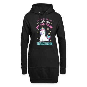 100% Unglaublich Fantastische Trauzeugin Einhorn - Hoodie-Kleid - Schwarz - Vorne