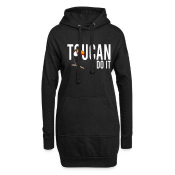 Toucan Do It Tukan Vogel Regenwald - Hoodie-Kleid - Schwarz - Vorne