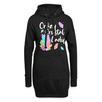Kristalle Geologie Geologen Edelsteine Mineralien - Hoodie-Kleid - Schwarz - Vorne
