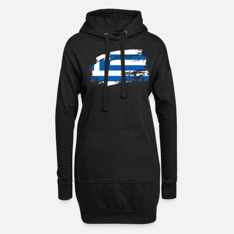 greece greece - Hoodie-Kleid - Schwarz