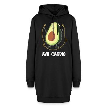 Avocardio Avo-Cardio Übung Fitness Fitness Avocado - Hoodie-Kleid - Schwarz - Vorne