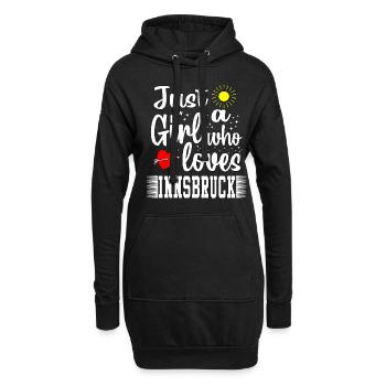 Juste une fille qui loves Innsbruck - Sweat-shirt à capuche long Femme - noir - Devant