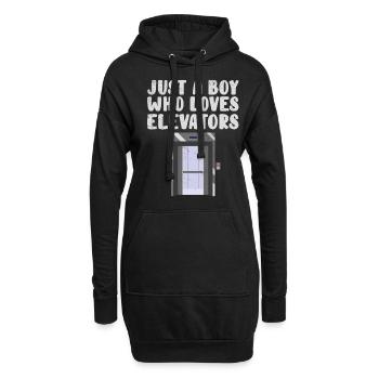 Elevator Technician Elevator Mechanic Elevator - Hoodie Dress - black - Front