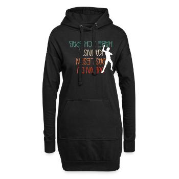 Wenn Du Das Lesen Kannst Habe Ich Spaß Kletterer - Hoodie-Kleid - Schwarz - Vorne