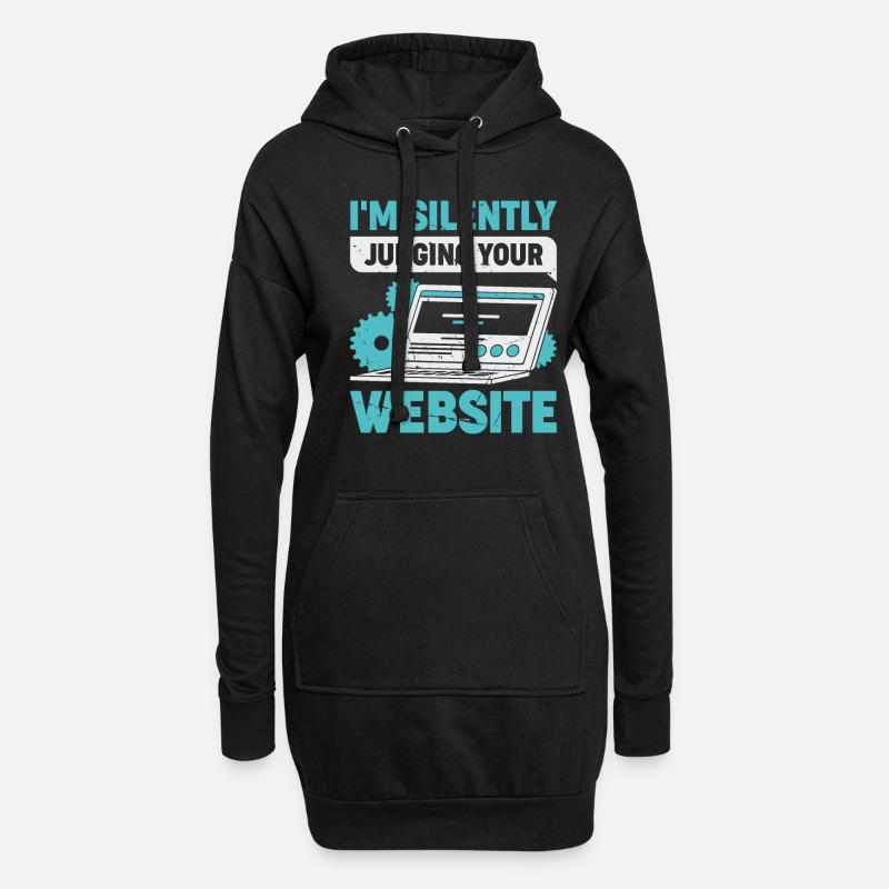Fun Web Design Web Designer Gift - Hoodie Dress - black