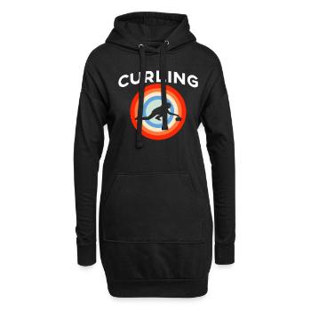 Curling Gift - Hoodie Dress - black - Front