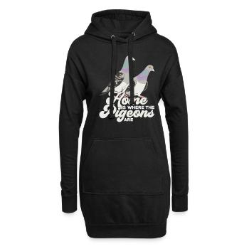 Pigeons oiseaux pigeons élevage de pigeons cadeau - Sweat-shirt à capuche long Femme - noir - Devant