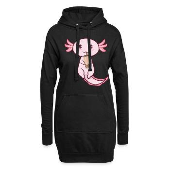 Axolots Lover Pet Animal Axolotl - Hoodie-Kleid - Schwarz - Vorne
