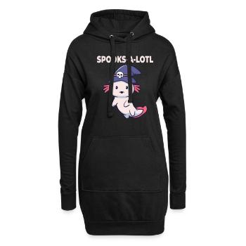 Halloween-Axolotl-Kostüm Spooks-A-Lotl - Hoodie-Kleid - Schwarz - Vorne