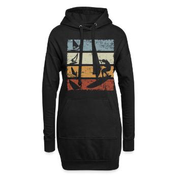 Vintage Windsurfing - Sweat-shirt à capuche long Femme - noir - Devant
