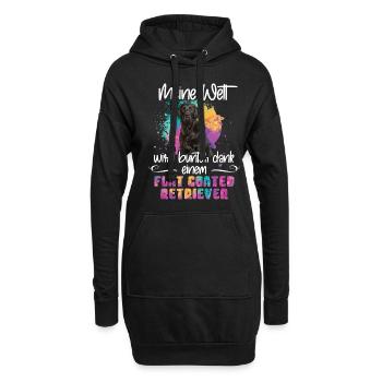 Dank meines Flat coated retriever Hund - Hoodie-Kleid - Schwarz - Vorne