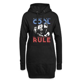 American Bully chiens propriétaires de chiens cadeau - Sweat-shirt à capuche long Femme - noir - Devant