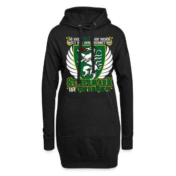 Steiermark Urlaub Österreich Steirer - Hoodie-Kleid - Schwarz - Vorne
