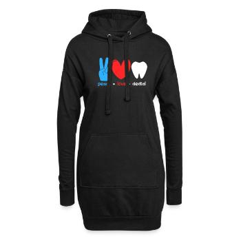Dentiste Dentiste Dentiste Dentist Dents Cadeau - Sweat-shirt à capuche long Femme - noir - Devant