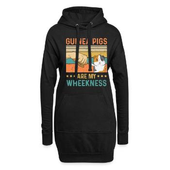 Meerschwein Spruch für einen Meerschwein Züchter - Hoodie-Kleid - Schwarz - Vorne