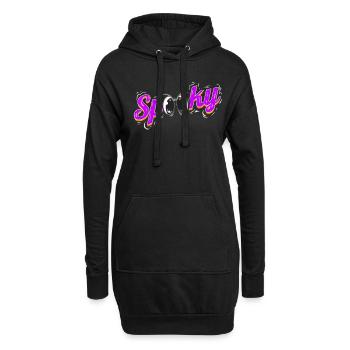 Spooky Sagt Dieses Motiv Für Halloween - Hoodie-Kleid - Schwarz - Vorne