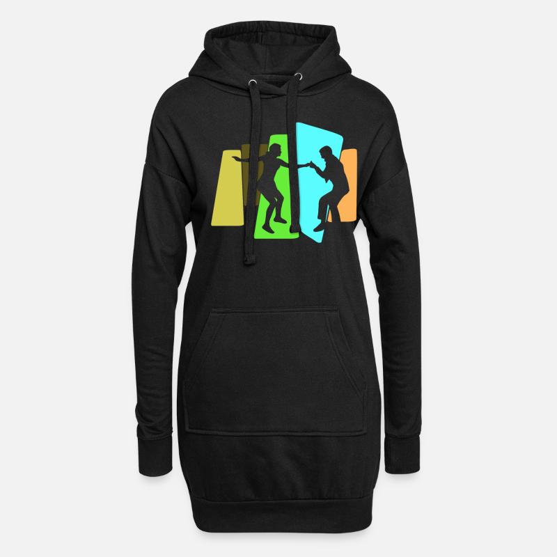 Boogie Woogie Swing Dance Retro Dancer - Hoodie Dress - black