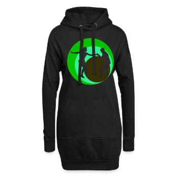 Boogie Woogie tanzen Retro Tänzer - Hoodie-Kleid - Schwarz - Vorne