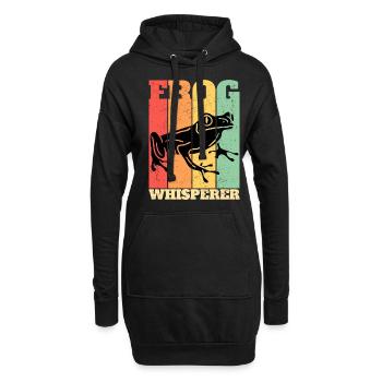 Grenouille Propriétaire Frog Frog Whisperer - Sweat-shirt à capuche long Femme - noir - Devant