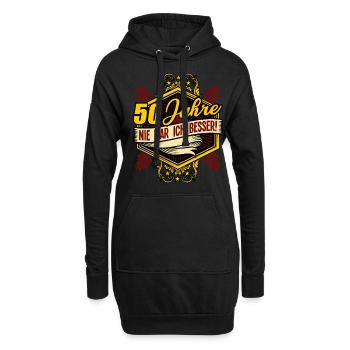 50. Geburtstag Damen Herren Geschenk lustig - Hoodie-Kleid - Schwarz - Vorne
